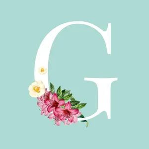 Letter G In Mint Background Wallpaper