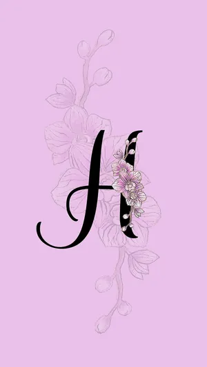 Letter H Fancy Orchids Wallpaper