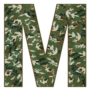 Letter M Camouflage Wallpaper