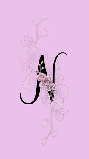 Letter N Orchid Wallpaper
