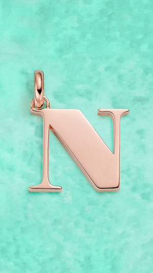 Letter N Rose Gold Pendant Wallpaper