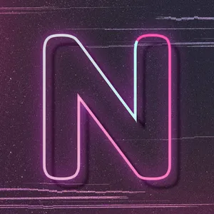 Letter N With Glitch Effect Design Wallpaper