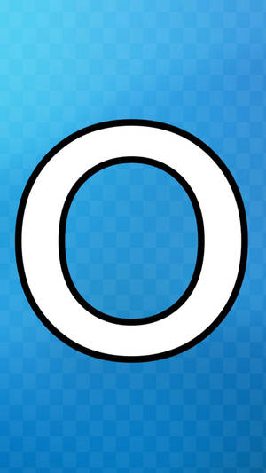 Letter O Blue Checkered Design Wallpaper