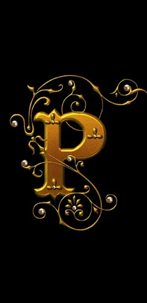 Letter P Luxury Gold Wallpaper
