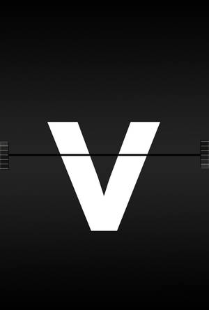 Letter V With Black Line Wallpaper