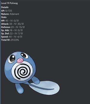 Level 19 Poliwag In Action Wallpaper