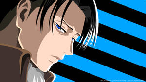 Levi On Striped Blue 4k Wallpaper