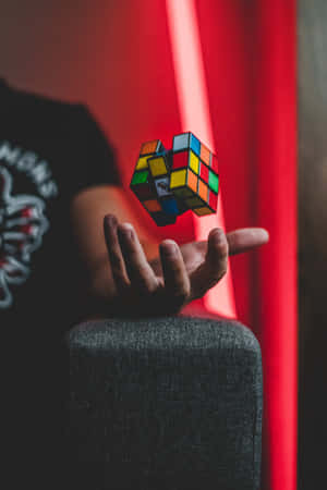 Levitating Rubiks Cube Wallpaper