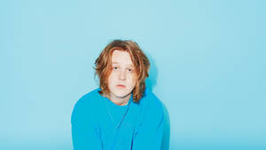 Lewis Capaldi Blue Desktop Wallpaper