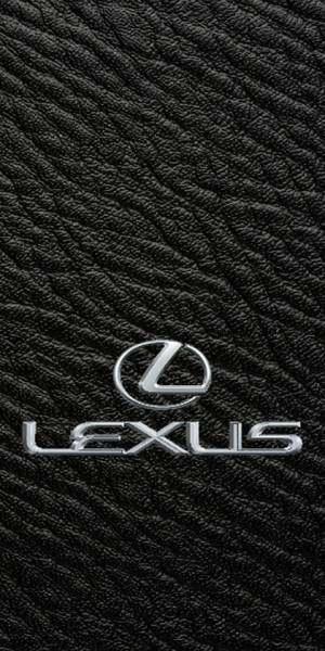 Lexus Logo On Black Leather Wallpaper