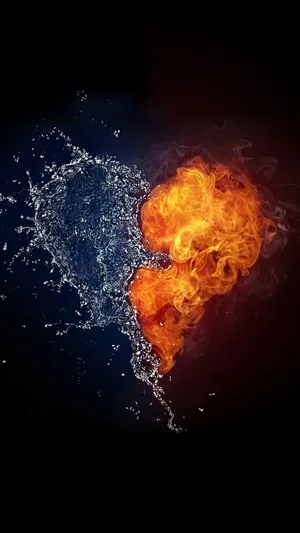 Lg Phone Fiery Heart Wallpaper