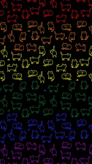 Lgbt Themed Cat Patterns Wallpaper