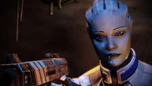 Liara T'soni, The Asari Researcher And Skilled Biotics User From Mass Effect Series Wallpaper