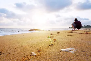 Liberia Ocean Sun Wallpaper