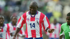 Liberian Football Player No. 14 George Weah Wallpaper