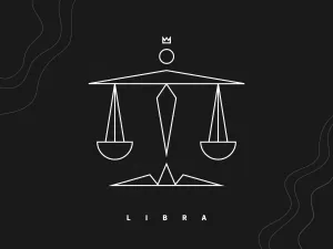 Libra Geometric Scale Wallpaper