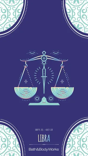 Libra Scales With A Blue Background Wallpaper