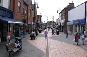 Lichfield City Centre Pedestrian Area Wallpaper