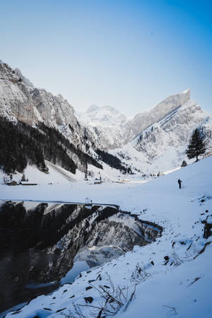 Liechtenstein Snowy Mountains Wallpaper