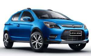 Lifan Blue Compact Suv On An Open Road Wallpaper