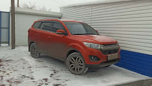 Lifan Myway Orange S U V Winter Setting Wallpaper