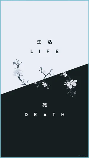 Life And Death Anime Black And White Iphone Wallpaper