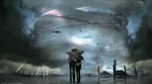 Life Is Strange Friends Facing Hurricane Wallpaper