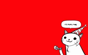 Life's A Party, And This Cat Knows It! Wallpaper