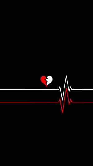 Lifeline Broken Heart Black Wallpaper