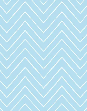 Light Blue Chevron Pattern Wallpaper