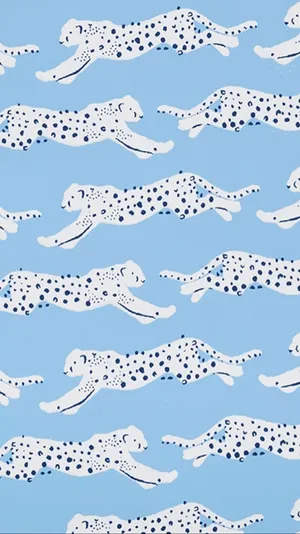 Light Blue Dalmatian Pattern Wallpaper