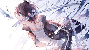 Light Blue Noragami Yato Swords Wallpaper