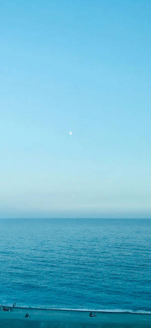 Light Blue Phone Beach Wallpaper