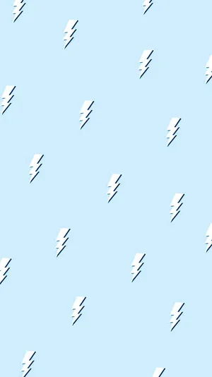 Light Blue Preppy Lightning Pattern Wallpaper