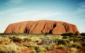 Light Blue Sky Uluru Wallpaper