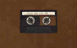 Light Brown Aesthetic Cassette Tape Wallpaper