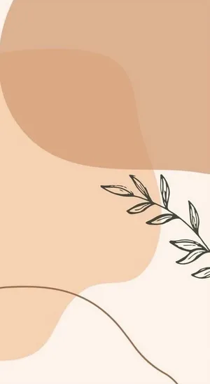 Light Brown Aesthetic Cluster Of Leaves Wallpaper