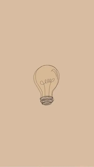 Light Bulb Beige Aesthetic Wallpaper
