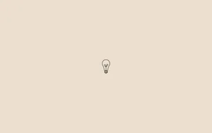 Light Bulb Minimal Aesthetic Desktop Wallpaper