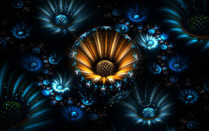 Light Flowers Fractal Design Wallpaper