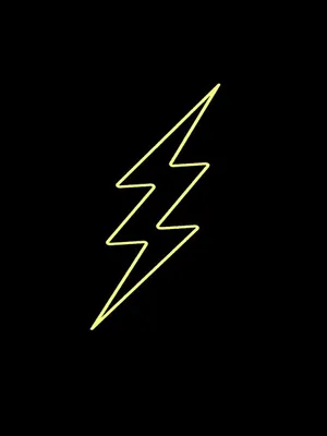 Light Green Neon Lightning Icon Wallpaper