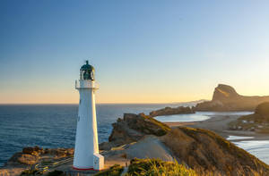 Light House In New Zealand Wallpaper