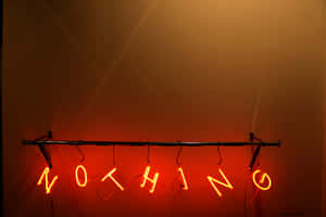 Light Orange Neon Nothing Sign Wallpaper