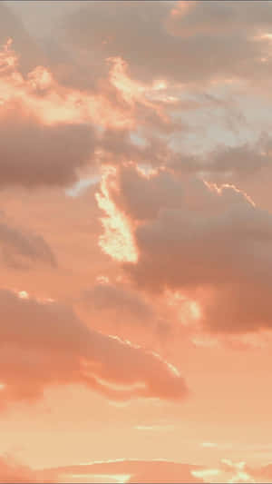 Light Orange Sky Aesthetic Wallpaper