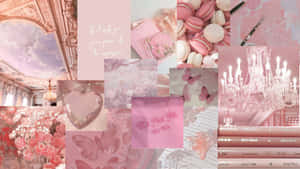 Light Pink Aesthetic Collage Wallpaper