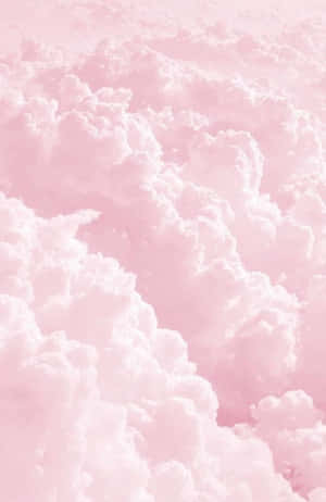 Light Pink Cute Clouds Wallpaper