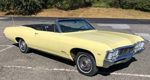 Light Yellow Chevrolet Impala 1967 Wallpaper