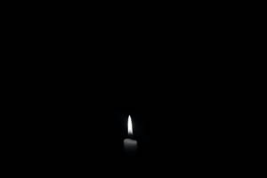 Lighted Candle On Black Pc Wallpaper