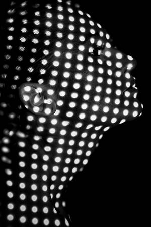 Lighting Black Dot Iphone Bw Wallpaper