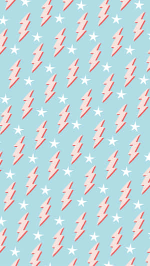 Lightning Bolts On A Blue Background Wallpaper